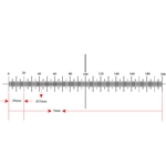 KR2225 Ruler Reticle 5 mm 200 Divisions