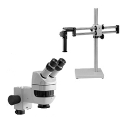 Motic K-400 Stereo Microscope on Ball Bearing Boom Stand