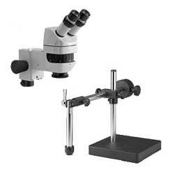 Motic K-400 Stereo Microscope on Universal Large Base Stand