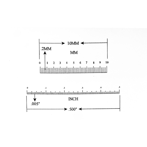 10 mm measurement ruler