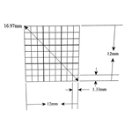 KR461 Grid Reticle 81 Squares 12mm x 12mm