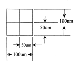 KR481 Grid Reticle 4 Squares 50um x 50um