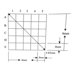 KR487 Grid Reticle 25 Squares 4mm x 4mm