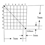 KR492 Grid Reticle 49 Squares 7mm x 7mm