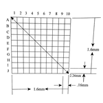 KR494 Grid Reticle 100 Squares 1.6mm x 1.6mm