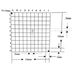 KR4402 Whipple Reticle 100 Squares 10mm x 10mm