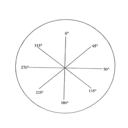 KR304A 45 degree increment reticle