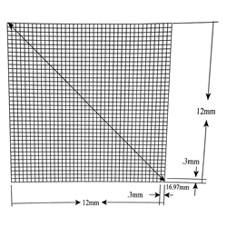 KR476 Grid Reticle 1,600 Squares 12mm x 12mm