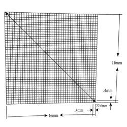 KR480 Grid Reticle 1,600 Squares 16mm x 16mm