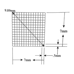 KR486 Grid Reticle 196 Squares 7mm x 7mm