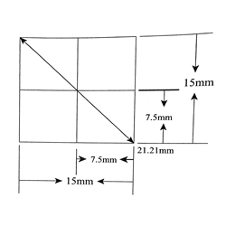 KR489 Grid Reticle 4 Squares 15mm x 15mm