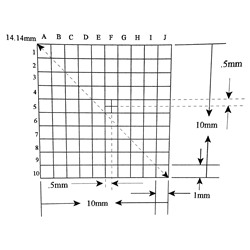 KR4402 Whipple Reticle 100 Squares 10mm x 10mm