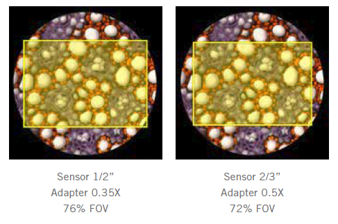 Microscope c-mount adapter comparisons
